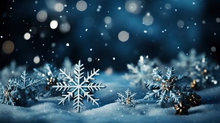 Fototapeta na wymiar Beautiful Merry Christmas Card With Snowflake, Merry Christmas Background ,Hd Background
