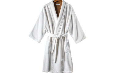 Cozy Comfort Embracing the Softness of Bathrobe Isolated on Transparent Background PNG.