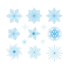  vector snowflakes  for Christmas and winter decoration and backgrounds