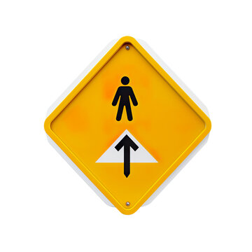 crossing sign isolated
