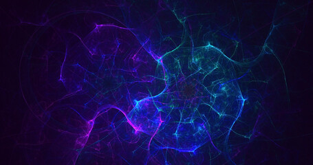 3D manual rendering abstract fantasy light fractal background