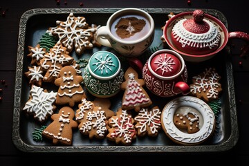 Holiday cookies and hot cocoa for a cozy and sweet celebration
