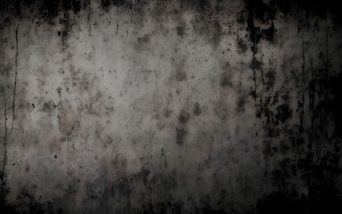 Obraz premium Rusty metal background texture, black scratched and shabby grunge style, concrete wall, Generative AIё