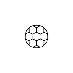 Fototapeta premium Football ball icon. Simple style football poster background symbol. Football ball brand logo design element. Football ball t-shirt printing. Vector for sticker.