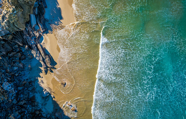 Newcastle East, NSW, Australia Aerial Photography of Sea