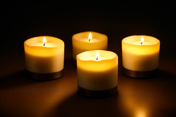 Fototapeta na wymiar candles in the dark