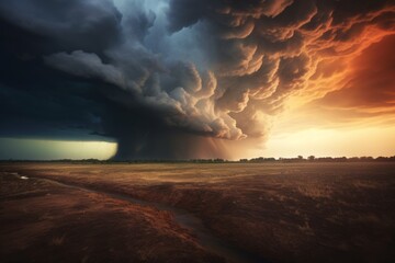 Ominous storm clouds gathering in the sky meteorology