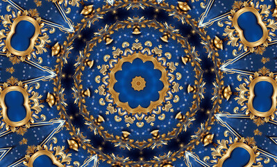 Abstract kaleidoscope background. Beautiful multicolor kaleidoscope texture. Unique mandala design