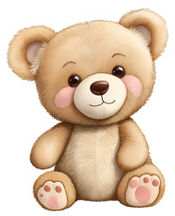 Cute teddy bear illustration.