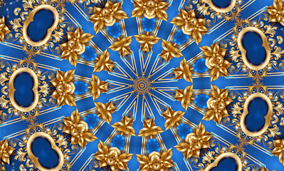Abstract kaleidoscope background. Beautiful multicolor kaleidoscope texture. Unique mandala design