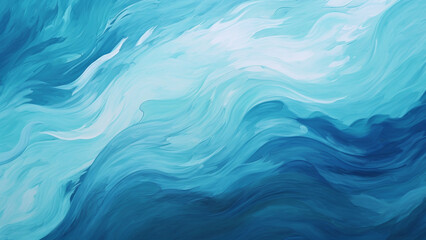 Fototapeta premium Ocean Blue and Aqua Abstract Pattern Wallpaper