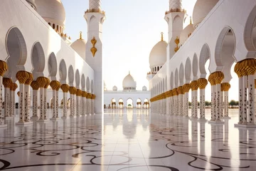 Outdoor kussens sheikh zayed grand mosque  Abu Dhabi  UAE, Generative AI © Picture Perfect