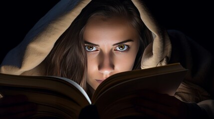 A person engrossed in reading a gripping suspense novel