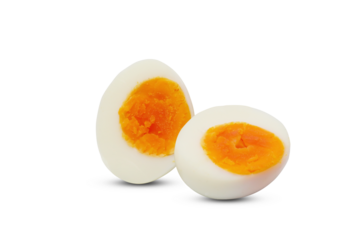 Soft boiled eggs on transparent background png