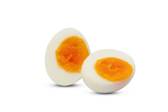 Soft boiled eggs on transparent background png