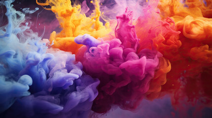 Obraz premium colorful smoke explosion isolated.abstract colorful background
