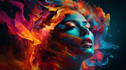 An artist's bold use of digital effects in a visually stunning artwork
