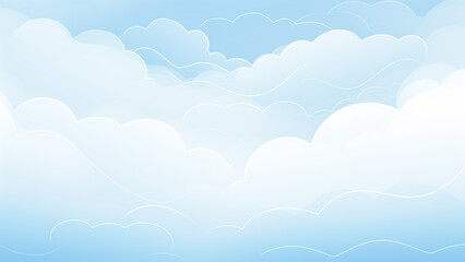 Fototapeta premium Sky Blue and White Abstract Pattern Wallpaper