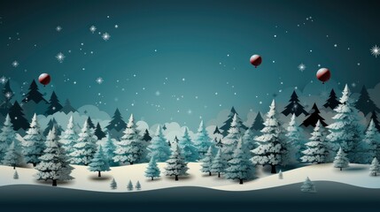 Fototapeta na wymiar Flat Design Christmas Background , Merry Christmas Background ,Hd Background
