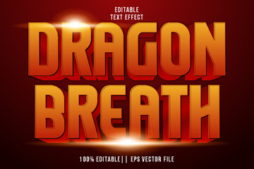 Dragon Breath Editable Text Effect 3D Modern Style