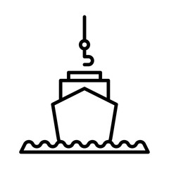 harbor icon in line style