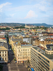 The view from the viewpoint in Budapest.	