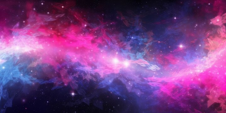 Abstract background of a jewel-like image Galaxy Pink, Generative AI