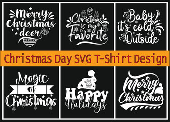 Christmas day t-shirt design bundle vector happy christmas day mom mommy merry christmas Santa