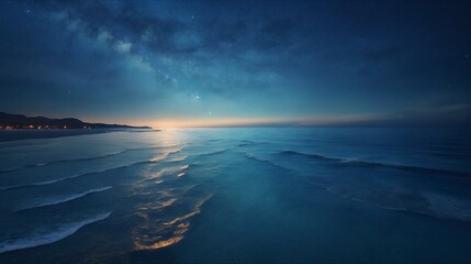 Fototapeta premium 海と星空