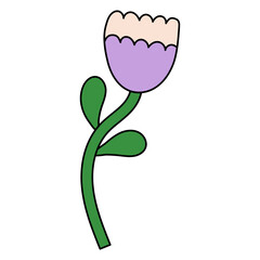 Pop Retro Groovy Flower