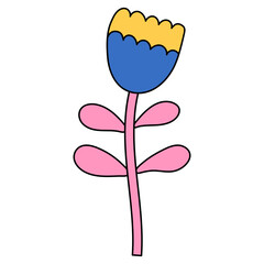 Pop Retro Groovy Flower