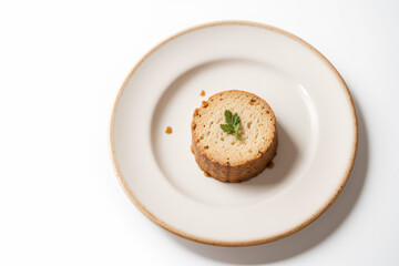 food on a white plate on table