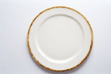 empty plate isolated on white