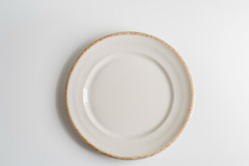 white plate isolated on white background