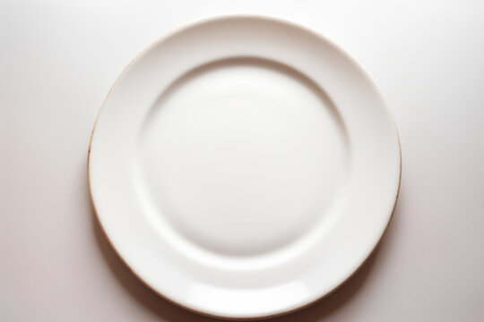 empty plate on white table