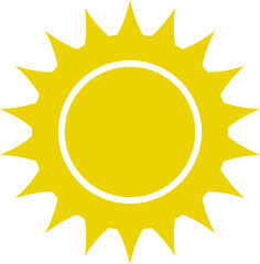 Sun icon. Yellow sun star icons or logo collection. Summer, sunlight, sunset, sunburst. Vector illustration.