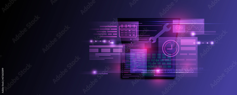 Poster background images, computer technology, scheduling, web editing, and web development