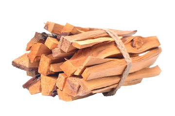 Bundle of firewood isolated,