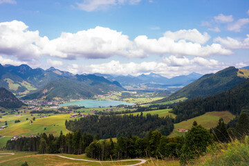 Fototapeta na wymiar landscape in the mountains in Walchsee, Austria