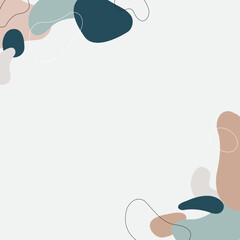 Trendy abstract square art templates with geometric elements. Vector background for social media posts, mobile apps, banners design.