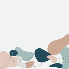 Trendy abstract square art templates with geometric elements. Vector background for social media posts, mobile apps, banners design.