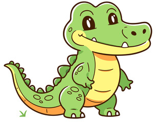 Obraz premium crocodile cartoon. Generative AI