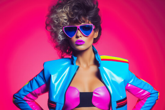 Young woman in vintage retro clothing