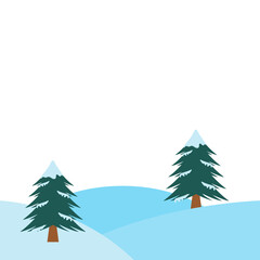 Obraz premium Snow Field Winter Landscape