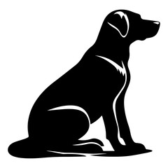 Dog Pose Vector silhouette illustration black color