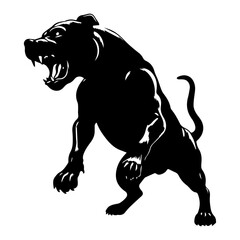 Dog Pose Vector silhouette illustration black color