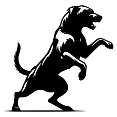 Dog Pose Vector silhouette illustration black color