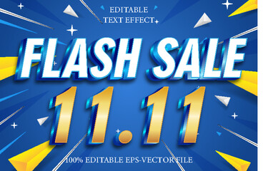 Flash Sale 11.11 Editable 3D Modern Style