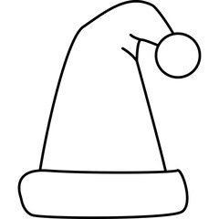 Santa Claus Hat Line Icon