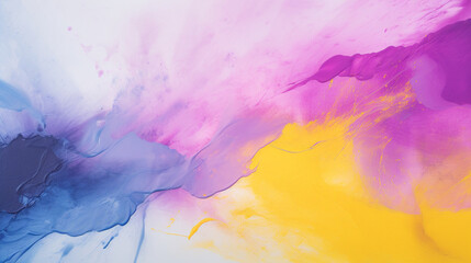 an abstract colorful painting of three pastel colors, in the style of light violet and yellow, chalk art